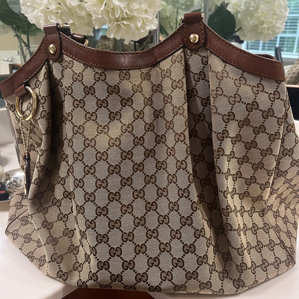 Authentic Gucci Hobo Large Monogram Bag